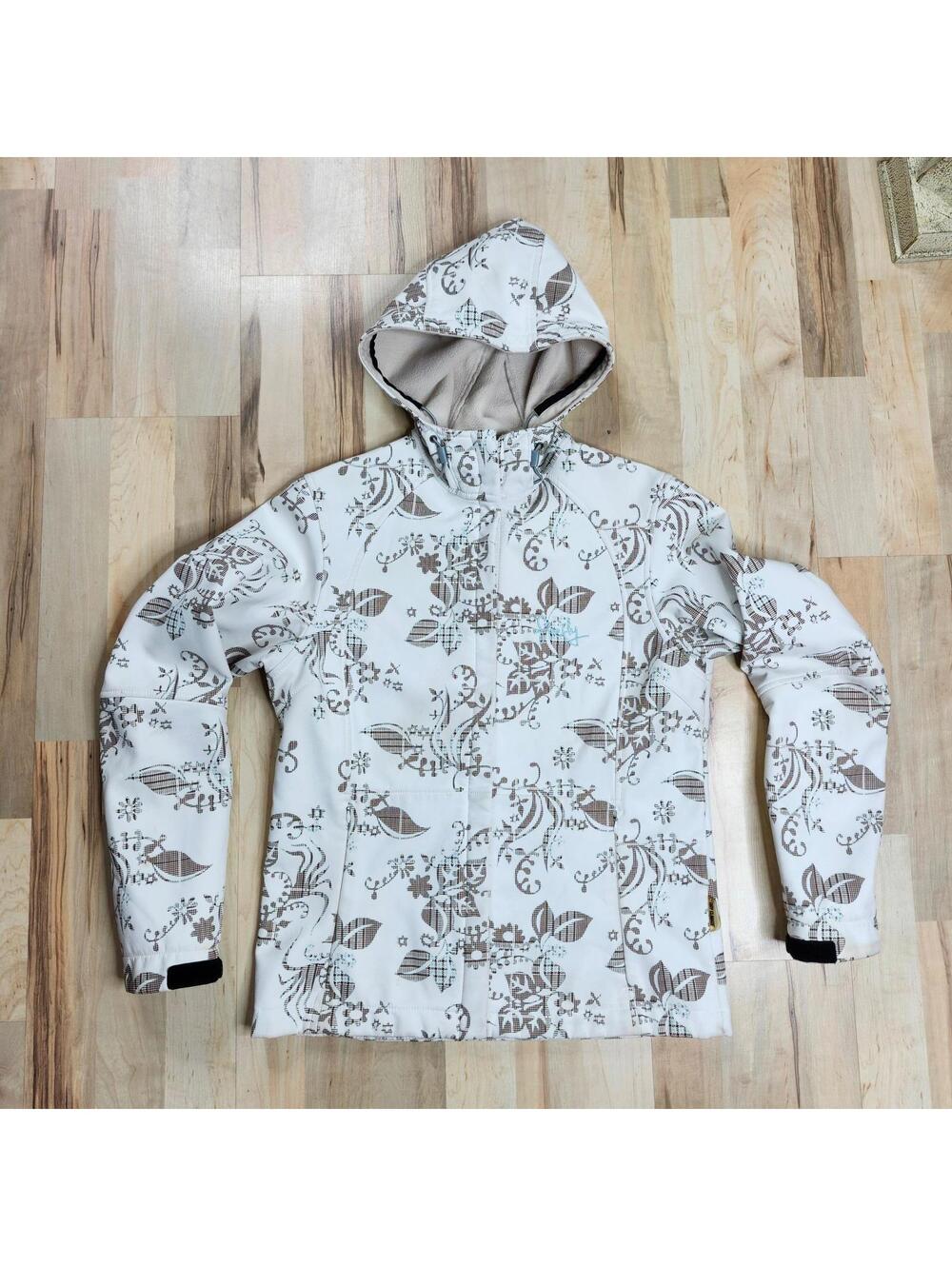 Firefly Softshell Jacket Floral Print Hooded Full Zip S/P